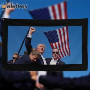 Trump Rally Bloody Ear Shot Flag