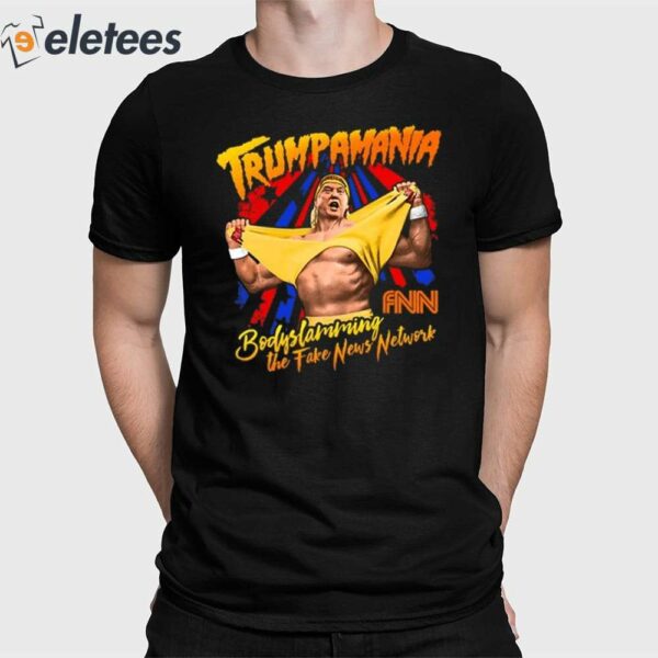 Trump Wrestling Meme Fake News Trumpamania Shirt