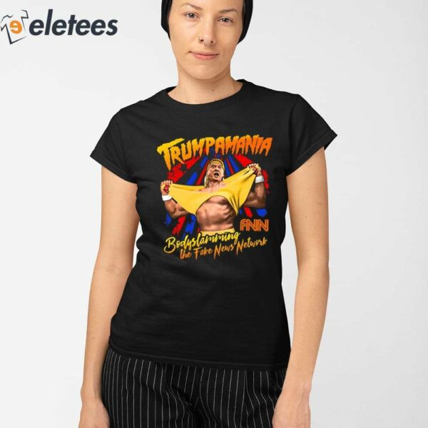 Trump Wrestling Meme Fake News Trumpamania Shirt