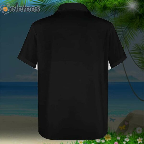 Vintage 50s Style Black Orange Classic Bowling Shirt Short Sleeve Shirt