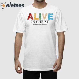 Women's Alive In Christ Print Crew Neck T-Shirt