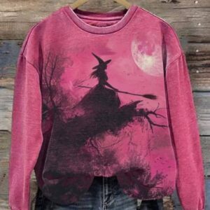 Women’s All Saints’ Day Witch Print Sweatshirt