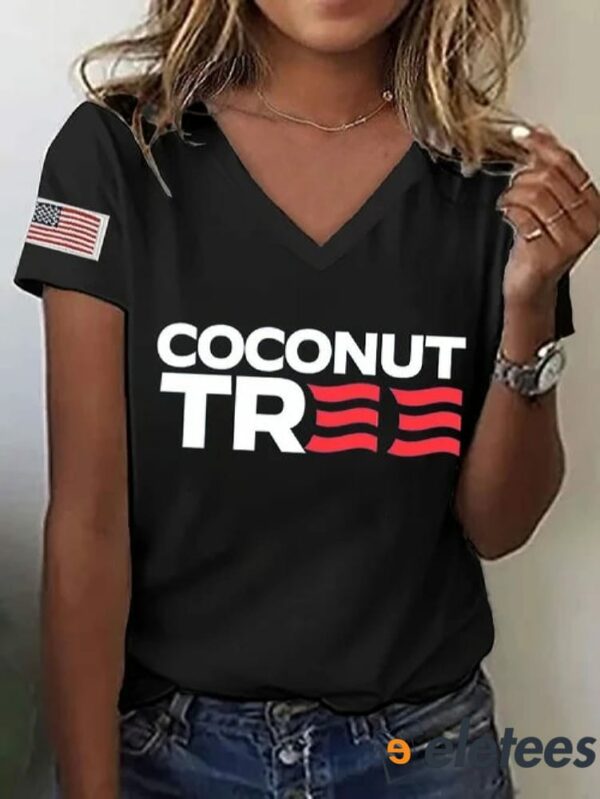 Women’s Coconut Tree Print T-Shirt
