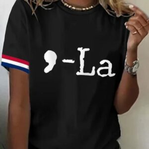 Womens Comma La 2024 Vote Print T Shirt1