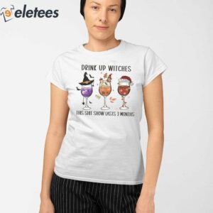 Womens Drink Up Witches Print Sweatshirt 2