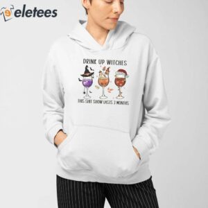 Womens Drink Up Witches Print Sweatshirt 3