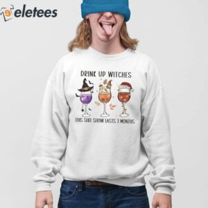 Womens Drink Up Witches Print Sweatshirt 4
