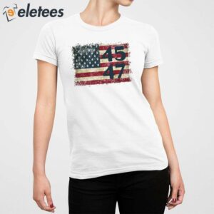 Womens Flag 45 47 Print T shirt 2