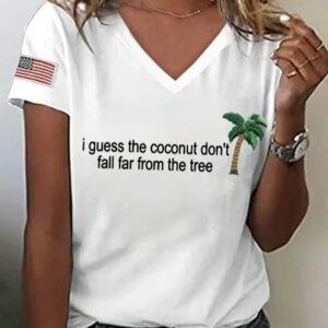 Womens Funny Coconut Tree Quote Print T Shirt2