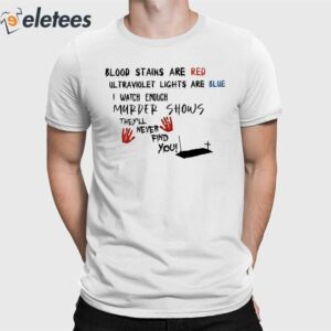 Women’s Funny Halloween Blood Stains Are Red Ultraviolet Lights Are Blue Sweatshirt
