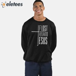 Womens If Lost Return To Jesus Print V Neck T shirt 5