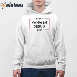 Womens Jesus 2024 Print V Neck T Shirt 8