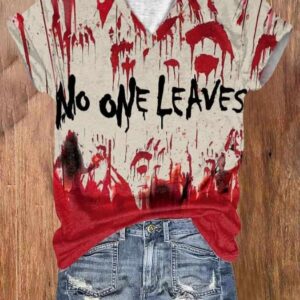 Womens No One Leaves Print T Shirt