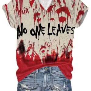 Womens No One Leaves Print T Shirt1