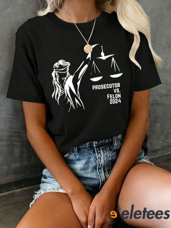 Women’s Prosecutor vs. Felon 2024 Print Crew Neck T-Shirt