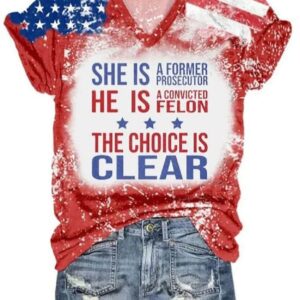Womens Prosecutor vs Felon Print 3D V Neck T Shirt1