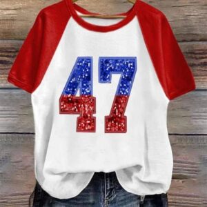 Womens Sequin 45 47 Printed T shirt