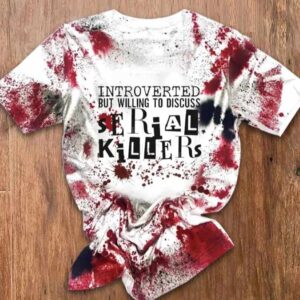 Womens Serial Killer Print T Shirt