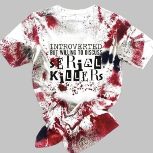 Womens Serial Killer Print T Shirt1