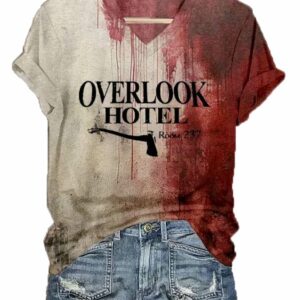 Womens The Shining Overlook Hotel Print T Shirt1