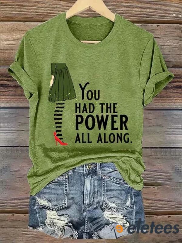 Women’s You Had The Power All Along Wicked Fan Print Crew Neck T-Shirt