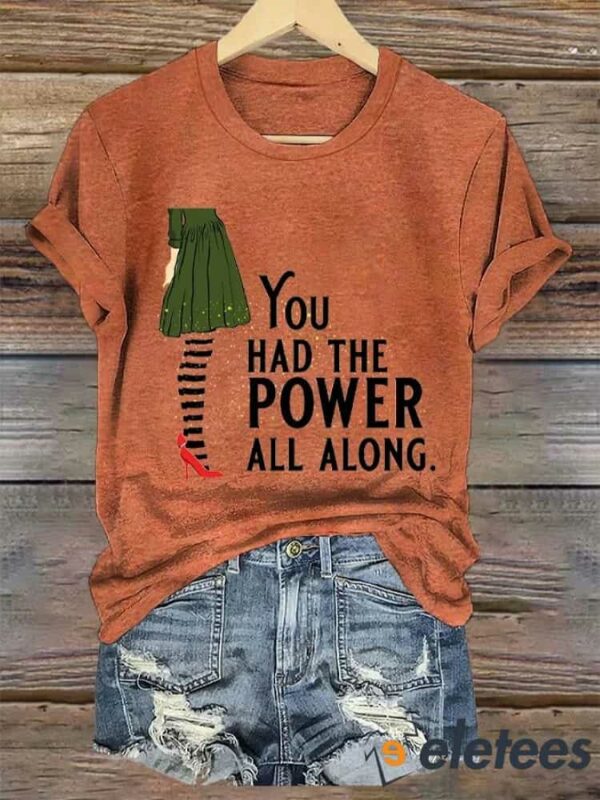 Women’s You Had The Power All Along Wicked Fan Print Crew Neck T-Shirt