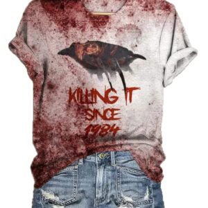 Womens killing it printed T shirt1
