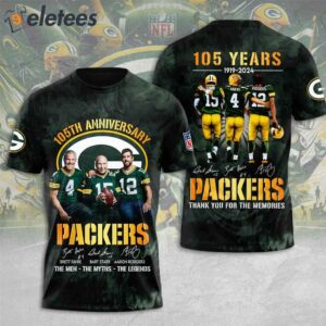 105th Anniversary Packers Brett Favre Bart Starr Aaron Rodgers Shirt