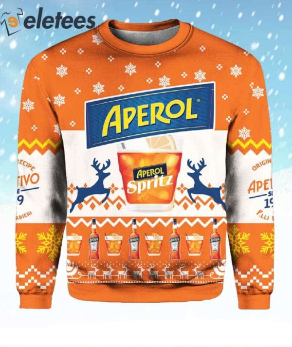 Aperol Spritz 3D Printed Christmas Sweater