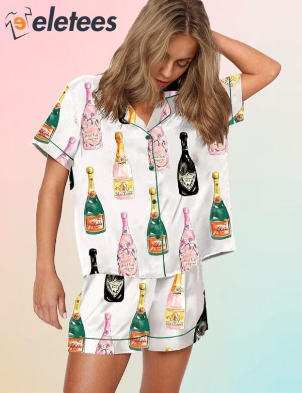 Champagne Short Sleeve Pajama Set