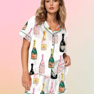 Champagne Short Sleeve Pajama Set1