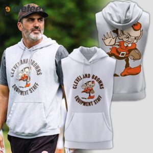 Coach Kevin Stefanski Browns Quipment Staff Sleeveless Hoodie