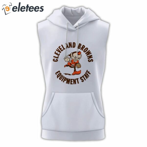 Coach Kevin Stefanski Browns Quipment Staff Sleeveless Hoodie