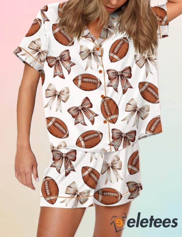 Coquette Football Satin Pajama Set