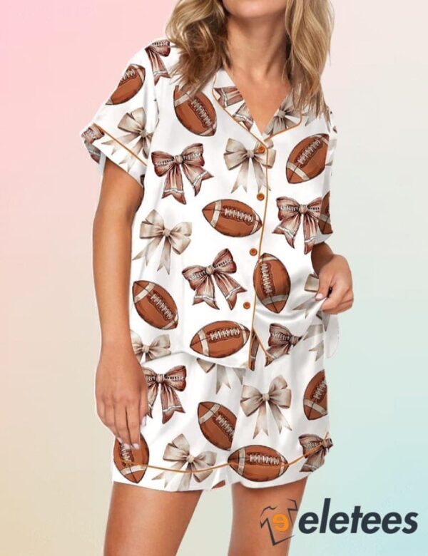 Coquette Football Satin Pajama Set