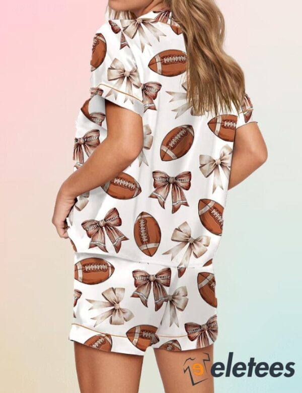 Coquette Football Satin Pajama Set