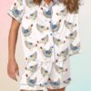 Country Chickens Satin Pajama Set