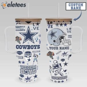 Cowboys We Dem Boys Custom Glass 40oz Tumbler