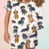 Dachshund Wiener Dog Satin Pajama Set