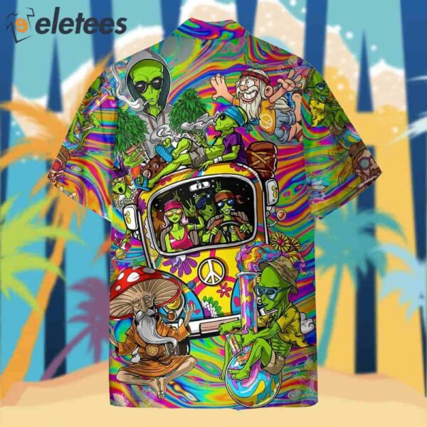 Hippie Mushroom Bus Men’s Button’s Up Shirts Hawaiian Shirt