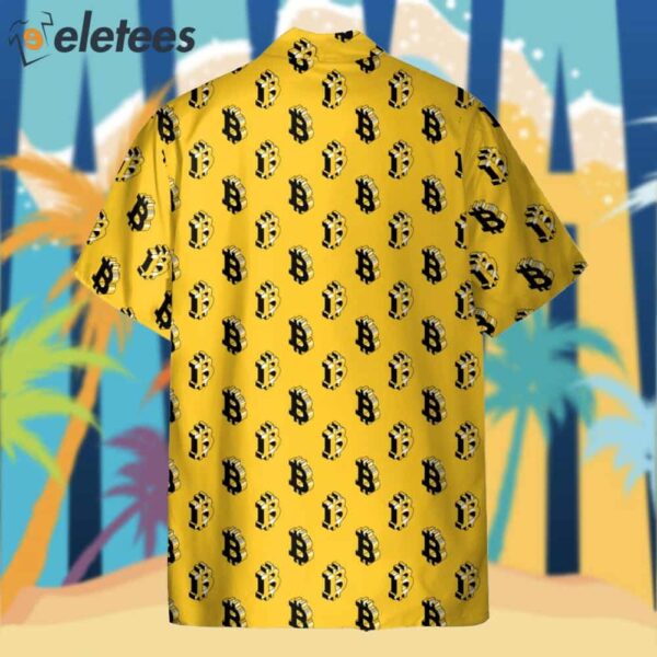 Isometric Bitcoin Cryptocurrency Hawaiian Shirt