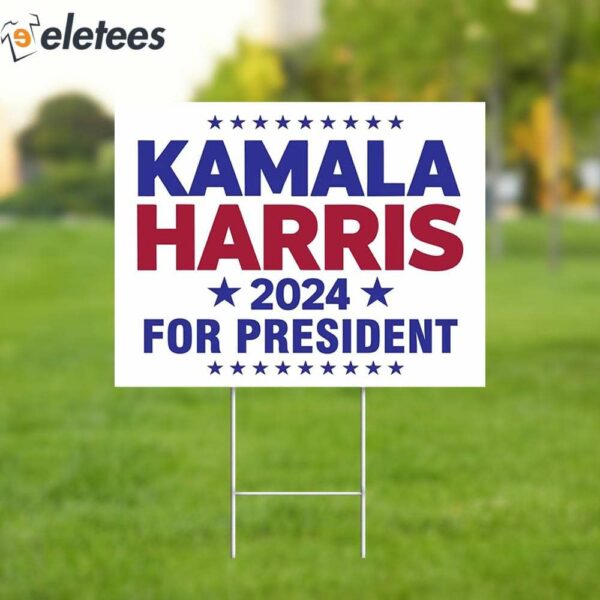 Kamala Harris 2024 For President Presidential Election Yard Sign