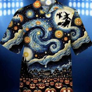 Mens Halloween Fun Scary Hawaiian Shirt1