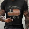 Men’s Vintage Faith Normal Isnt Coming Back Printed T-Shirt