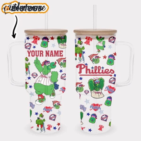 Phillie Phanatic Icon Custom Glass 40oz Tumbler