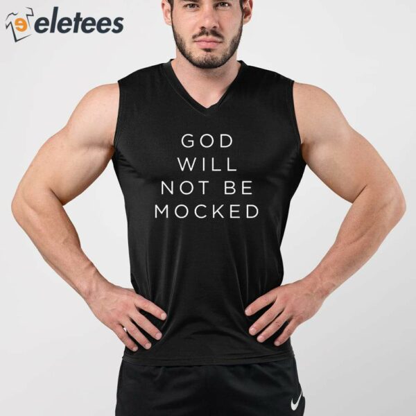 Retro God Will Not Be Mocked Print T-Shirt