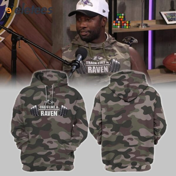 Roquan Smith Train Like A Raven Camo Hoodie 2024