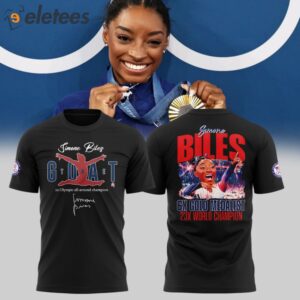 Simone Biles The GOAT 2X Olympic All Around Champion Shirt