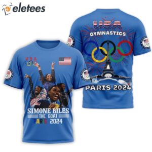 Simone Biles USA Gymnastics The GOAT Paris 2024 Shirt
