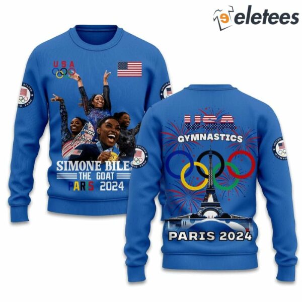 Simone Biles USA Gymnastics The GOAT Paris 2024 Shirt